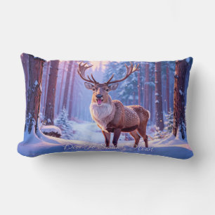 Deer To Santa's Heart - Reindeer Lumbar Pillow