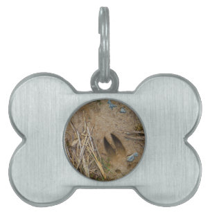 deer track pet name tag