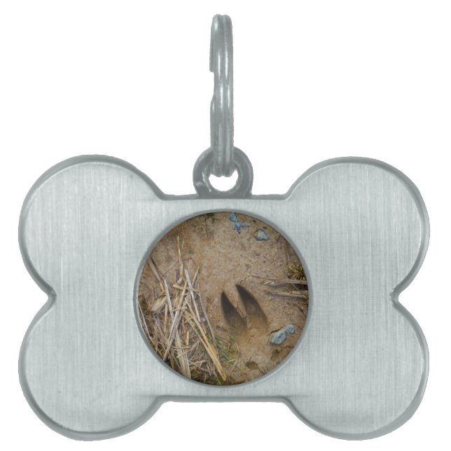 deer track pet name tag (Front)