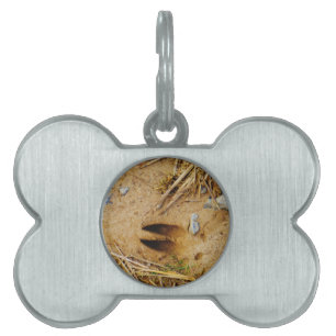 Deer Track Pet Name Tag