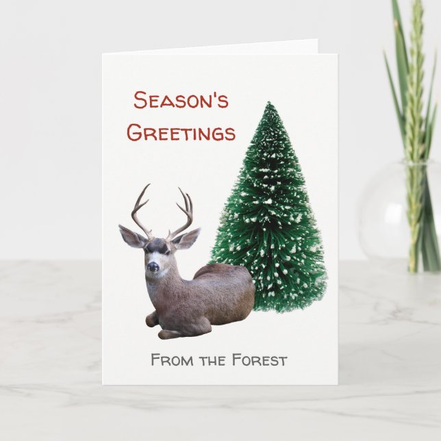 Deer Tree Holiday Card (Front)
