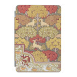 Deer &amp;Tree,Squirrel,Bird,Rowan Berries Art Nouveau iPad Mini Cover