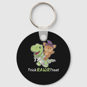 Deer Trick Rawr Treat T-rex Mummy Costume Keychain