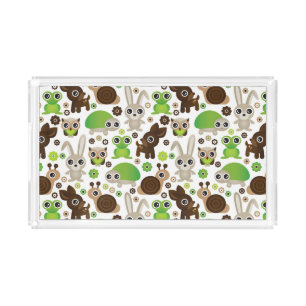 deer turtle bunny animal wallpaper acrylic tray