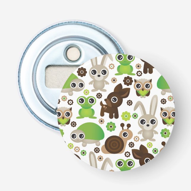 deer turtle bunny animal wallpaper bottle opener (Front)