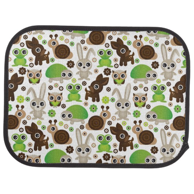 deer turtle bunny animal wallpaper car mat (Rear)