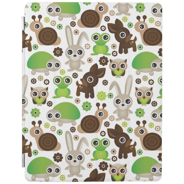 deer turtle bunny animal wallpaper iPad smart cover (Front)