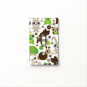 deer turtle bunny animal wallpaper light switch cover