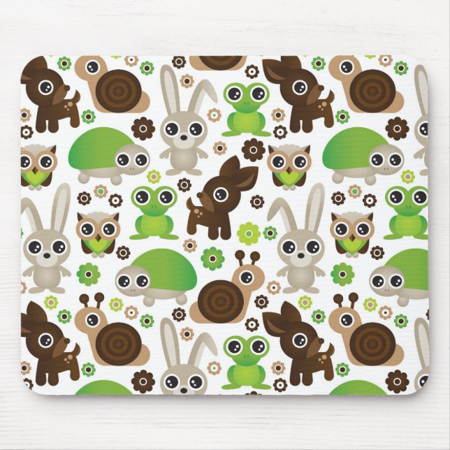 deer turtle bunny animal wallpaper mouse pad (Front)