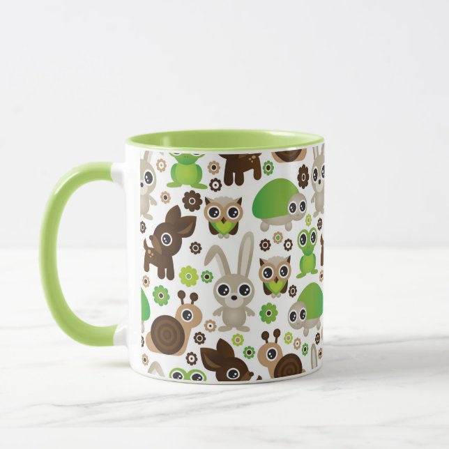 deer turtle bunny animal wallpaper mug (Left)
