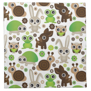 deer turtle bunny animal wallpaper napkin