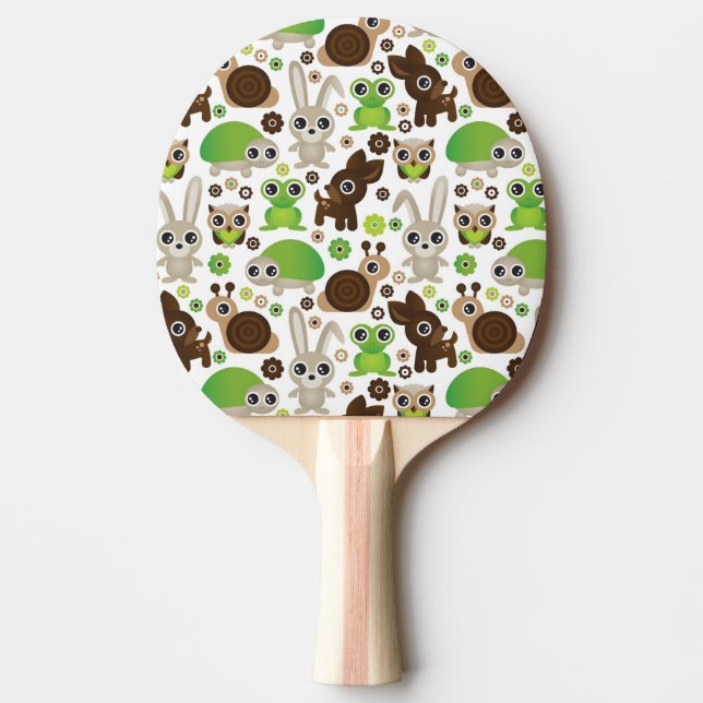 deer turtle bunny animal wallpaper Ping-Pong paddle (Front)
