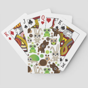 deer turtle bunny animal wallpaper poker cards