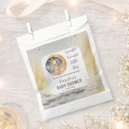 Deer Twinkle Twinkle Little Star Baby Shower Favor Bag