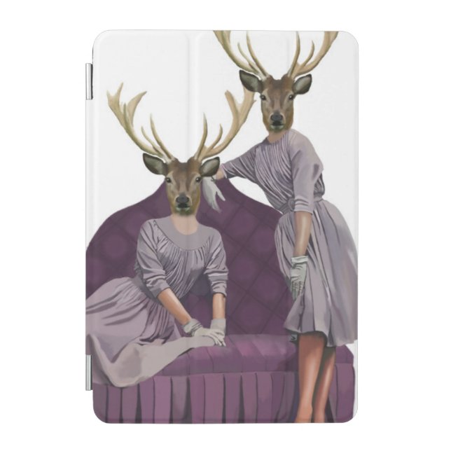 Deer Twins in Purple Dresses.jpg iPad Mini Cover (Front)