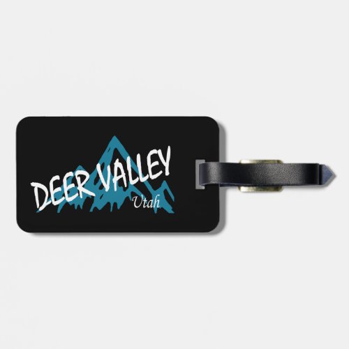 Deer Valley Mountains Luggage Tag
