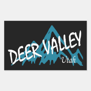 Deer Valley Mountains Rectangular Sticker