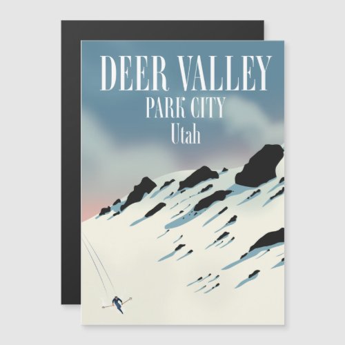 Deer Valley park city Utah ski poster