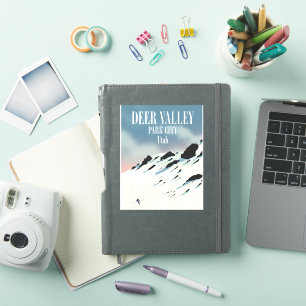 Deer Valley, park city, Utah, ski poster Sticker