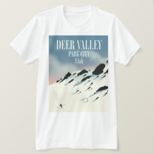 Deer Valley, park city, Utah, ski poster T-Shirt