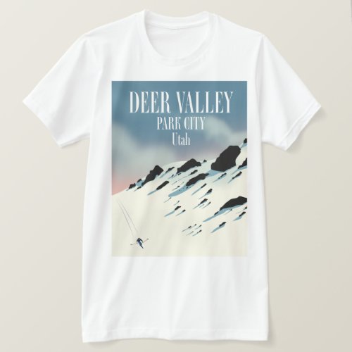 Deer Valley park city Utah ski poster T_Shirt