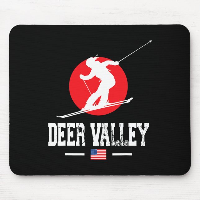 Deer Valley Usa Ski Resort Rocky Mountains America Mouse Pad (Front)