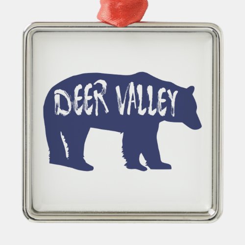 Deer Valley Utah Bear Metal Ornament