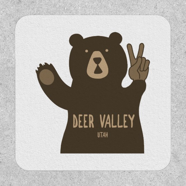 Deer Valley Utah Peace Bear Patch (Front)