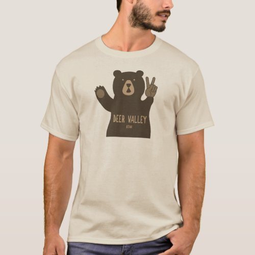 Deer Valley Utah Peace Bear T_Shirt