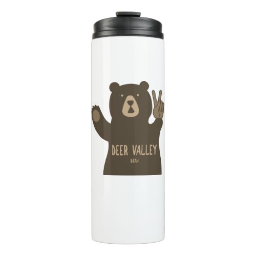 Deer Valley Utah Peace Bear Thermal Tumbler