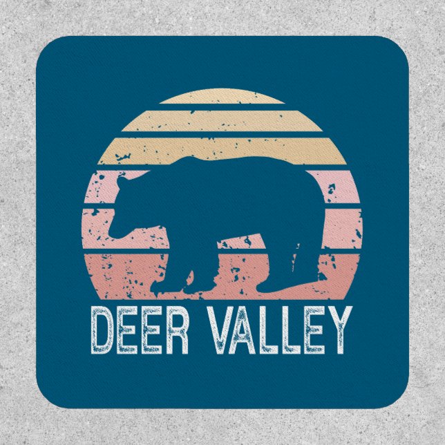 Deer Valley Utah Retro Bear Patch (Front)