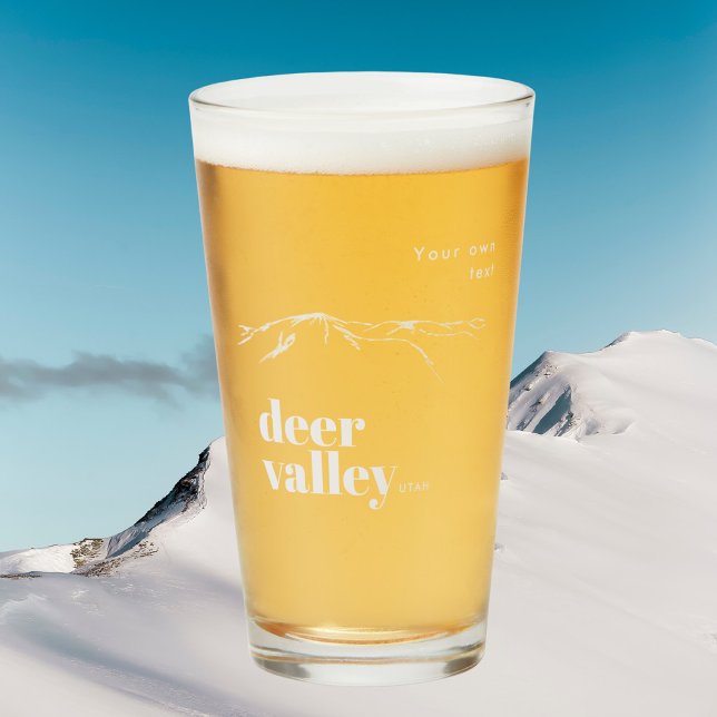 Deer Valley Utah scribbled mountain  Glass (Creator Uploaded)