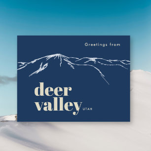 Deer Valley Utah scribbled mountain Postcard