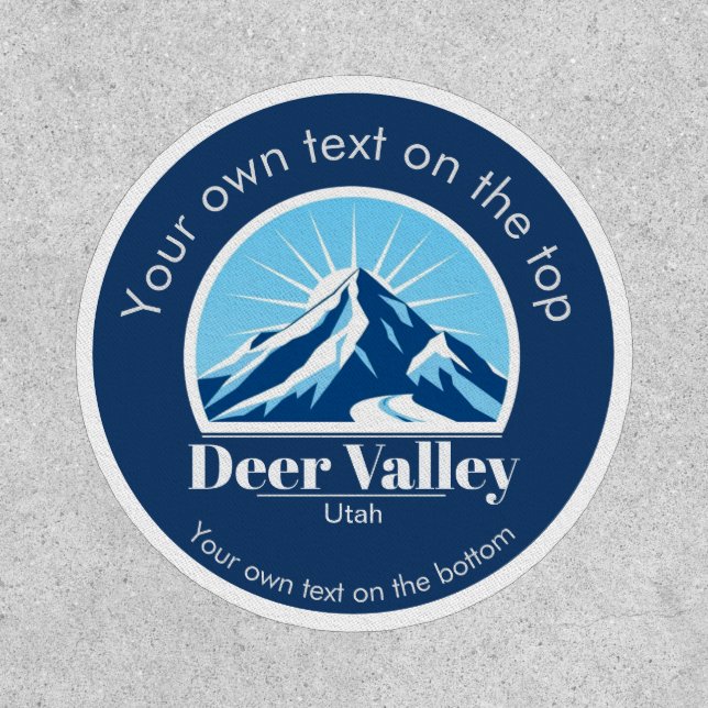 Deer Valley Utah ski area keepsake  Patch (Front)