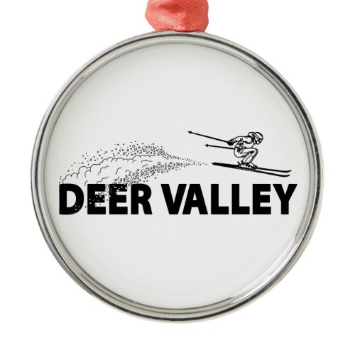 Deer Valley Utah Ski Jumper Metal Ornament