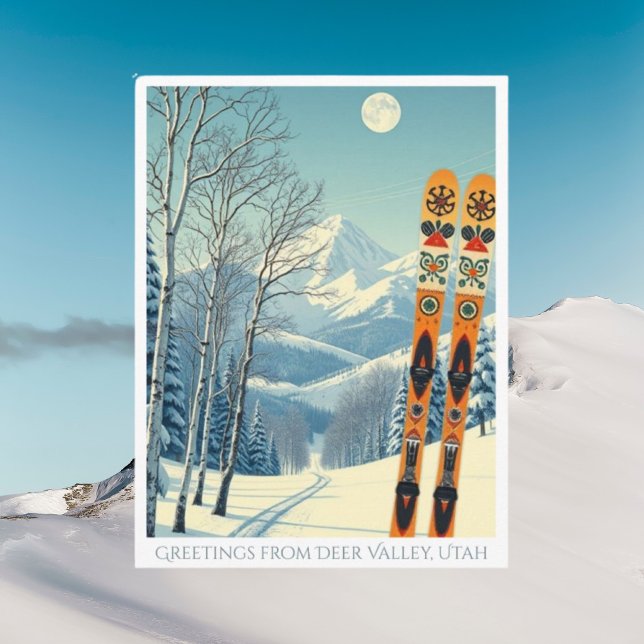 Deer Valley Utah ski vacation retro Postcard (Creator Uploaded)