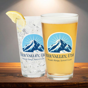Deer Valley Utah Wasatch ski resort souvenir Glass