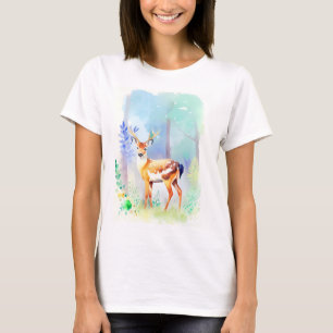 Deer Watercolor Portrait 5 T-Shirt
