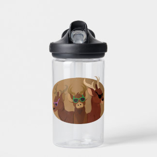 Deer Wearing Sunglasses Water Bottle