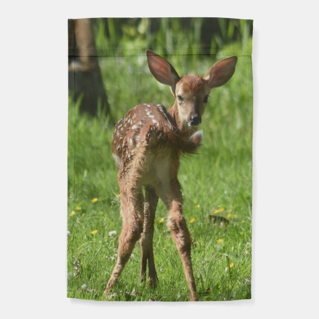 Deer Welcome Garden Flag (Back)
