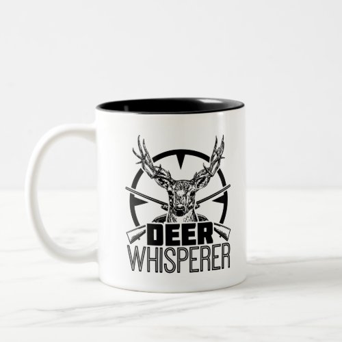Deer Whisperer Funny Buck Hunter Whitetail Hunting Two_Tone Coffee Mug
