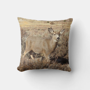 Deer, wildlife, buck, throw pillow