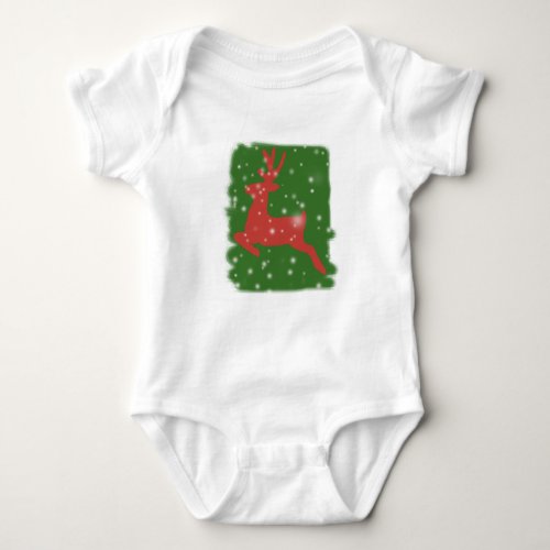 Deer Winter Holidays Baby Jersey Bodysuit