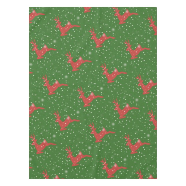 Deer Winter Holidays Baby Jersey Bodysuit Tablecloth (Front)