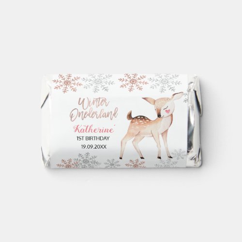 Deer Winter Snowflakes ONEderland Birthday Hersheys Miniatures