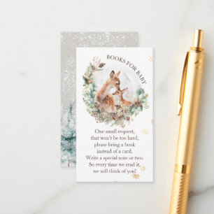 Deer Winter Woodland Cold Outside Baby Shower Enclosure Card