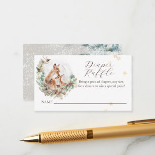 Deer Winter Woodland Cold Outside Baby Shower Enclosure Card