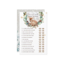 Deer Winter Woodland Mom or Dad Baby Shower Game