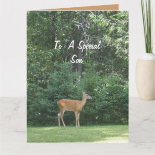 Deer Wishing Son a Happy Father's Day Card
