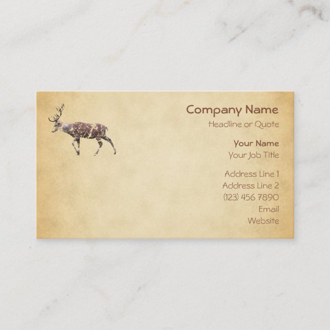 Deer with a Grungy Look Business Card (Front)